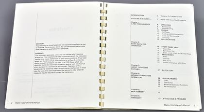 Oberheim-Matrix 1000 original user manual
